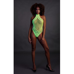 Ouch! Glow Body Filet Dos nu Vert Fluo
